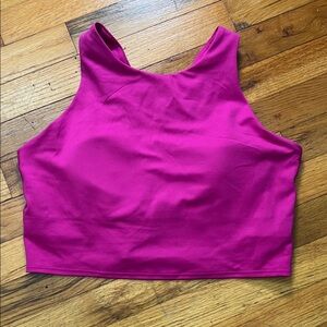 Athleta Elation high neck crop  Fushia large